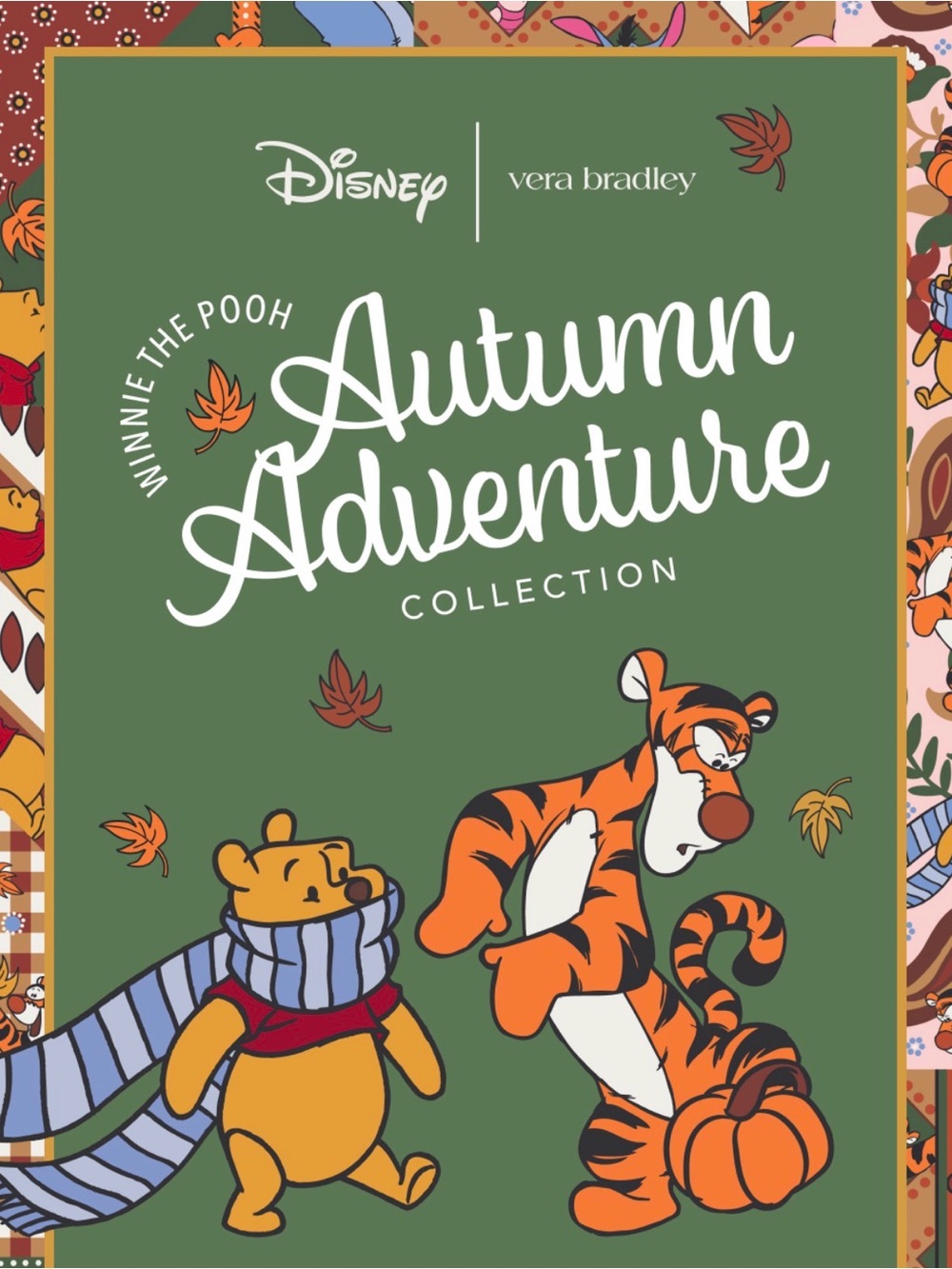 Vera Bradley Disney Winnie the Pooh Autumn Adventure Green Cosmetic Bag - Picture 4 of 10